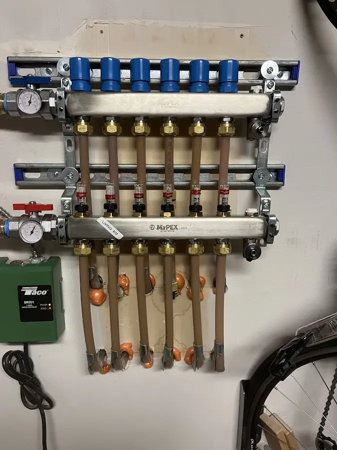 Plumber performing Leak Detection at a residential property in Fortville